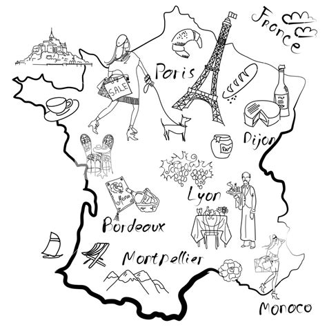 Stylized Map Of France Things That Different Regions In France Are