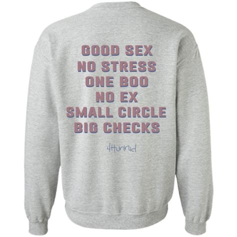 Good Sex No Stress One Boo No Ex Small Circle Big Checks Shirt Sweatshirt