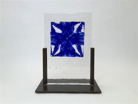 Indigo Float Casting By Dierk Van Keppel Art Glass Sculpture Artful Home Glass Art
