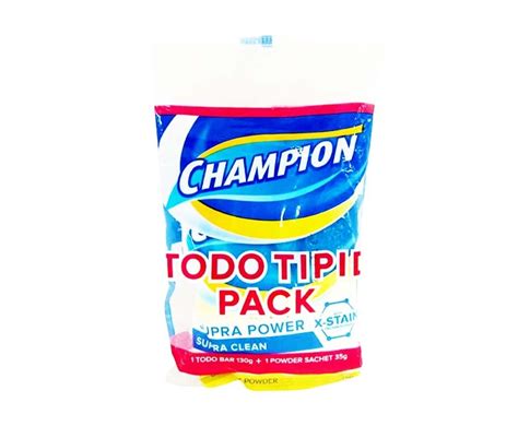 Champion 1 Todo Bar 130g 1 Powder Sachet 35g Detergent Powder Todo
