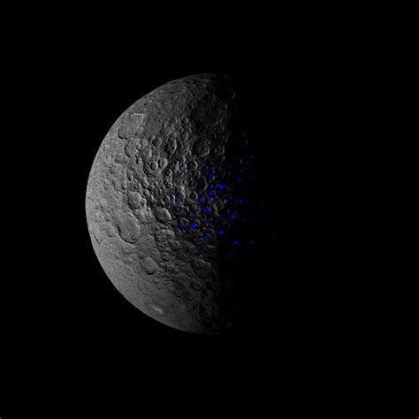 Ice In Ceres Shadowed Craters Linked To Tilt History Dwarf Planet Axial Tilt Ceres