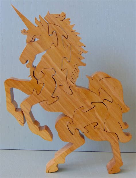 Unicorn Handmade Puzzle Fantasy Woodworking Mythical Animal