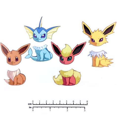 Mix And Match Magnets Eevee Vaporeon Jolteon By Cosplayscramble