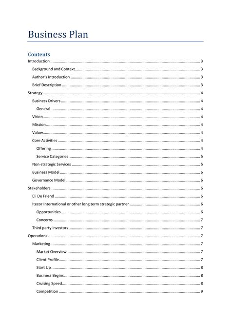 Management Consulting Business Plan Templates At