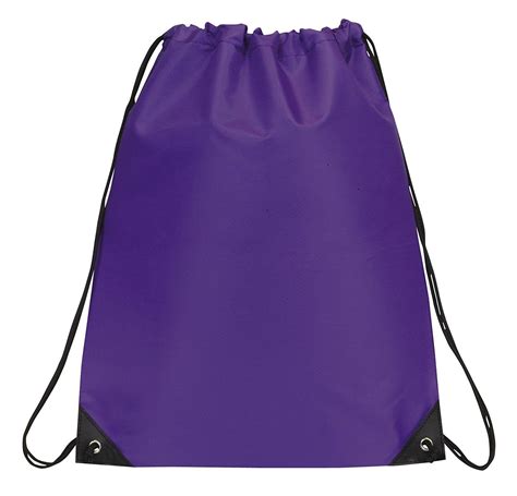 Drawstring Backpack Bookpack Bag Purple By Bags For Less Drawstring