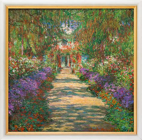 Claude Monet Painting Garden In Giverny 1902 In A Gallery Frame