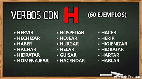 60 Verbos En Español Que Empiezan Con H El Lingüístico
