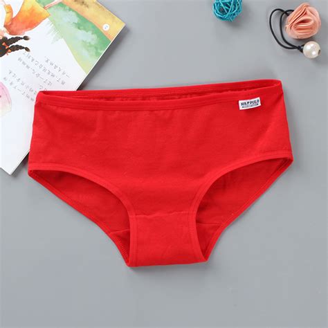 Vikakiooze 2022 Girls Underwear Pure Cotton Briefs Solid Low Rise Girls Panties Underpants