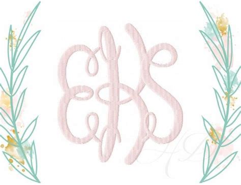Master Circle Monogram Embroidery Font Instant Download Iucn Water