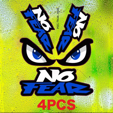 Aandl 4pcs No Fear Eyes Car Vinyl Stickers Decal Warning