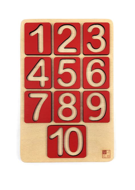 Wooden Numbers Wooden Puzzle Montessori Puzzle Numbers T Etsy