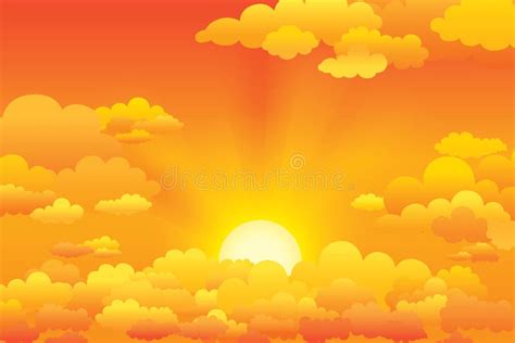 Sunset Sky And Clouds Stock Vector Illustration Of Nature 72686146