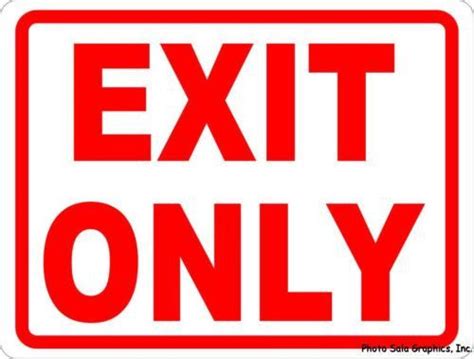 Exit Only Sign Signs Exit Sign Exit