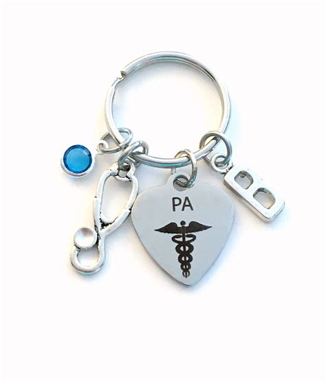 Personalized Physician Assistant Keychain Pa Keyring T Etsy Canada