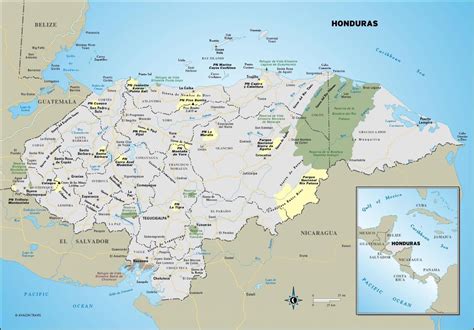 Mapas De Honduras Mapa Honduras