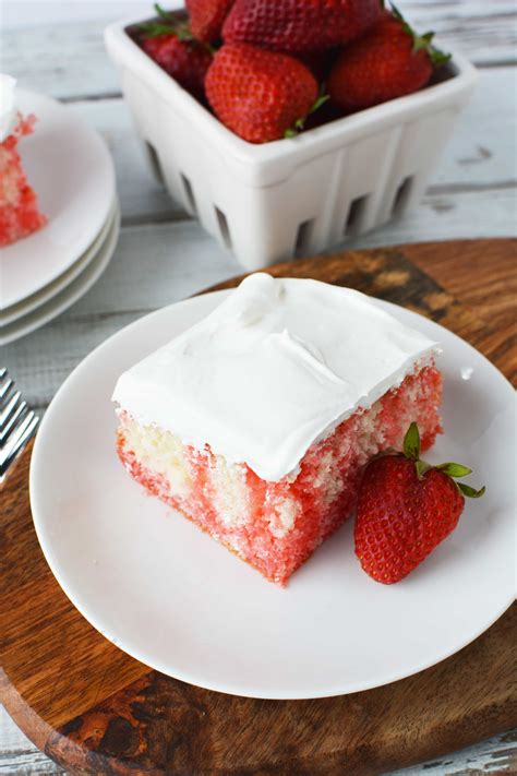 This cake recipe is always a crowd favorite with everyone! Incredibly Easy Strawberry Jello Poke Cake Recipe