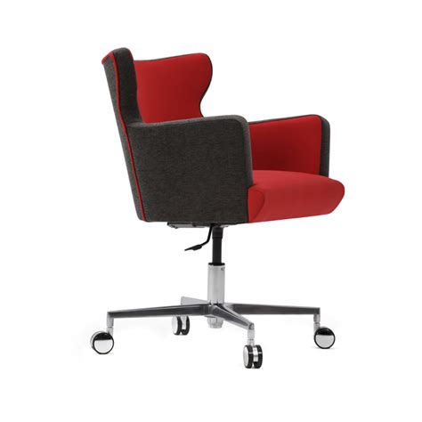 Jenny Upright Desk Chair With Arms Cruciform Base Castors And Variable Seat Height