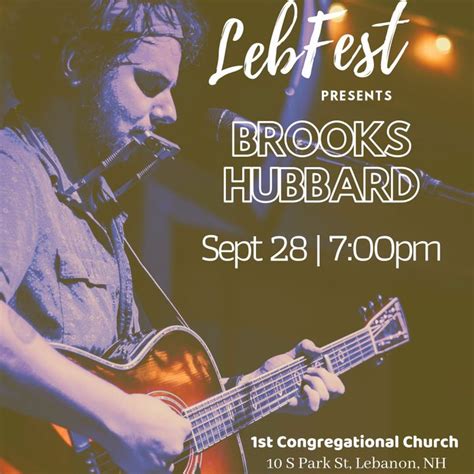 Bandsintown Brooks Hubbard Music Tickets First Congregational Church Sep 28 2019