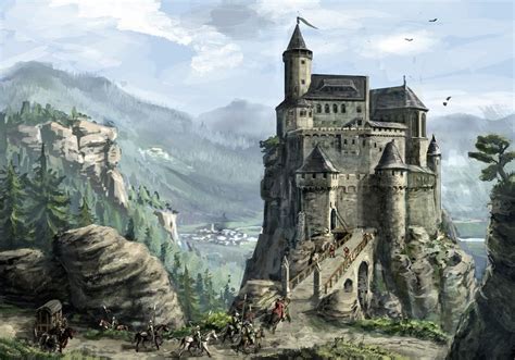 Highlands Castle By K Kom On Deviantart Fantasy Art Landscapes