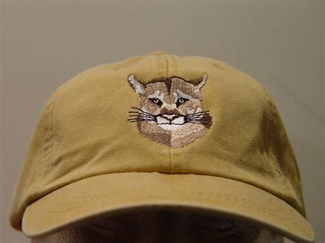 Cougar Hat One Embroidered Men Women Wildlife Baseball Puma Etsy