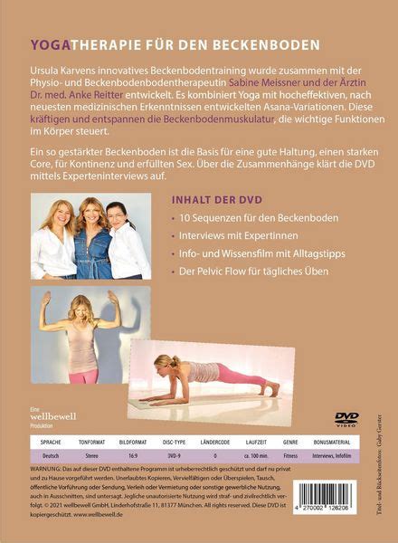 Ursula Karven Yogatherapie Für Den Beckenboden Von Dvd