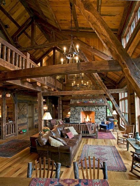 49 Superb Cozy And Rustic Cabin Style Living Rooms Ideas Rustic House