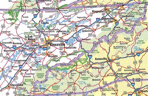 Tennessee North Carolina Border Map