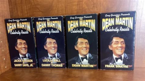 4 Dean Martin Celebrity Roasts Vhs Sinatra Sammy Davis Ball Gleason