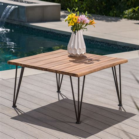 This month our friend katie at addicted 2 diy is hosting this great outdoors challenge! Outdoor Industrial Acacia Wood Coffee Table with Finish ...