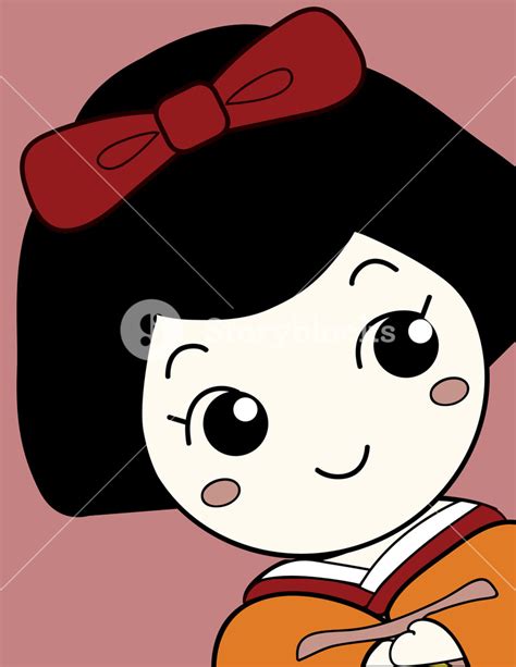 Cute Japanese Girl Cartoon Character Royalty Free Stock Image Storyblocks