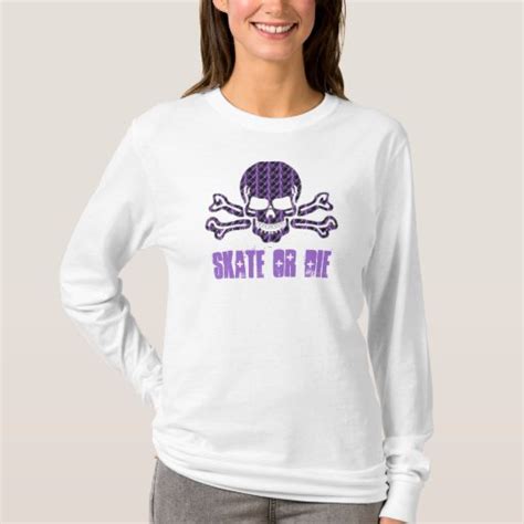Purple Lightning Skull And Crossbones T Shirt Zazzle