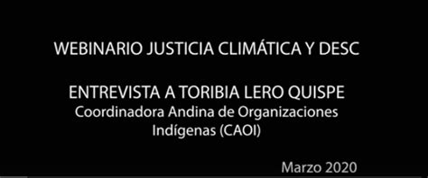 Member-led webinar on Climate Justice & ESCR - March 2020 | ESCR-Net