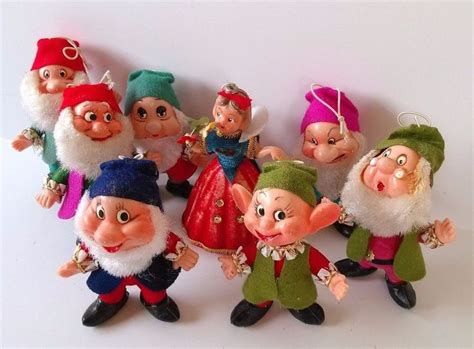 Vintage Disney Snow White And The Seven Dwarfs Christmas Tree Ornaments Japan Disney Check Out