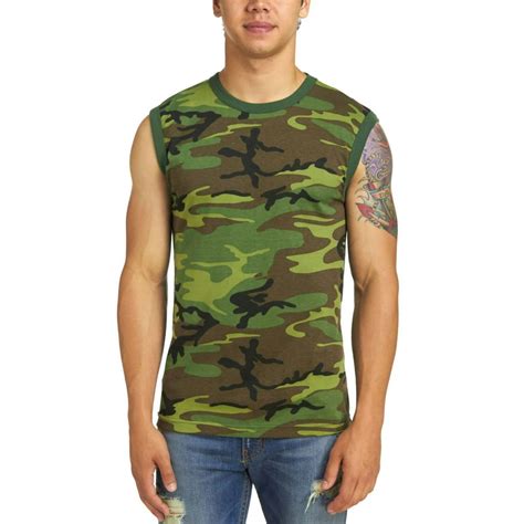Americana Rothco Mens Camouflage Muscle T Shirt Camo Large