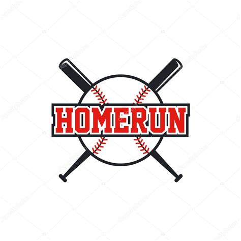 Imágenes Home Run Tema De Béisbol Homerun — Vector De Stock