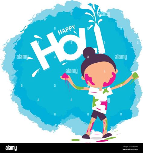 Illustration Of Colorful Happy Holi Background For Festival Of Colors
