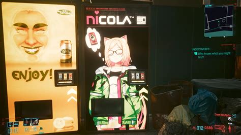 Vtuber Akirose Nicola Vending Machine At Cyberpunk 2077 Nexus Mods