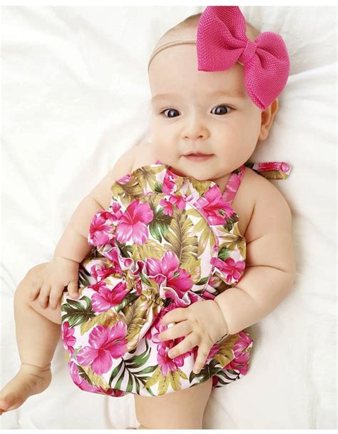 Baby Girl Summer Clothes Newborn Baby Girls Cotton Floral Sleeveless