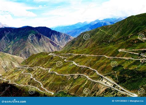 Landscape Views In Tibet Province High Land Stock Image Image Of