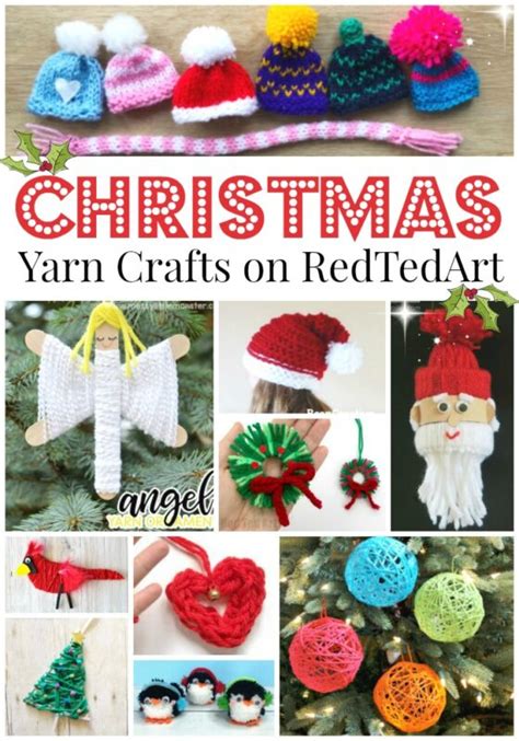 Cute And Easy Yarn Christmas Crafts For Kids Red Ted Art