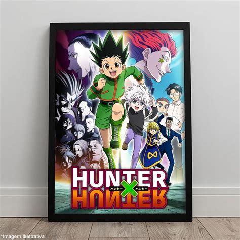 Quadro Hunter X Hunter Anime Gon Killua Pôster C Moldura A3