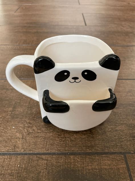 Vintage Cup With A Panda Design Cute Ha Panda Etsy