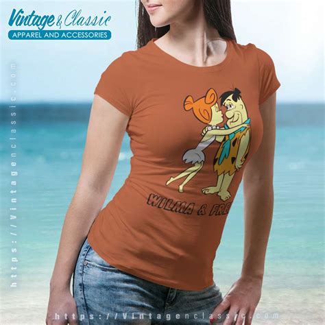 The Flintstones Wilma Kissing Fred Shirt Vintagenclassic Tee