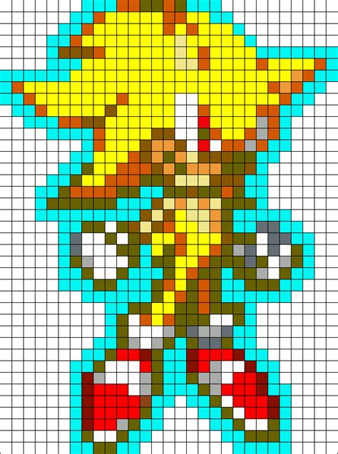 Sonic Pixel Art Grid Wallpaperforandroidthemoon