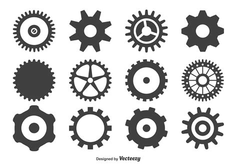 Gear Wheels Shape Set 87913 Vector Art At Vecteezy