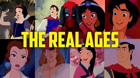 How Old Are The Disney Princesses And Princes The Real Ages Of Disney
