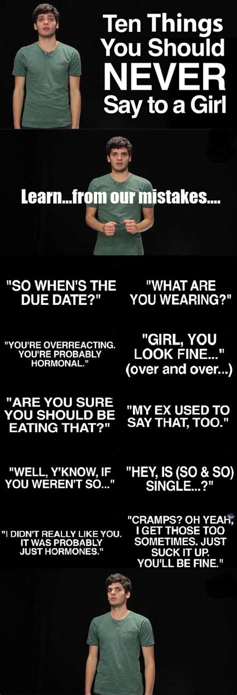 Things You Should Never Say To A Girl