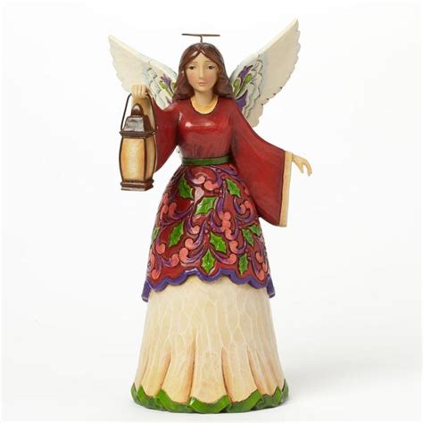 Jim Shore Heartwood Creek All Aglow Angel With Lantern Figurine 404296