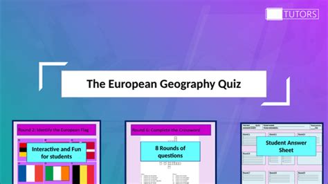 Geography Quiz 2 Europe Teaching Resources