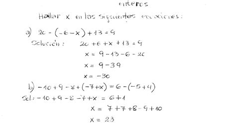 Cómo Resolver Ecuaciones Con Números Enteros